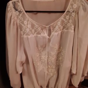 Feminine cream blouse